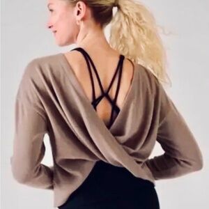 Athleta Presence Twist Sweatshirt - Pyrite